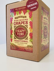 GRENACHE GRAPES Premium Wine Kit – Grenache – Makes wine in 4 -5 weeks - CraftVino
