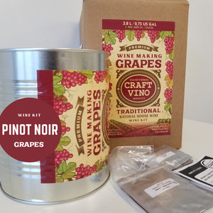 PINOT NOIR GRAPES Premium Wine Kit – Pinot Noir – Makes wine in 4 -5 weeks - CraftVino
