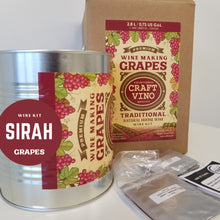 Load image into Gallery viewer, SIRAH GRAPES Premium Wine Kit – Sirah – Makes wine in 4 -5 weeks - CraftVino